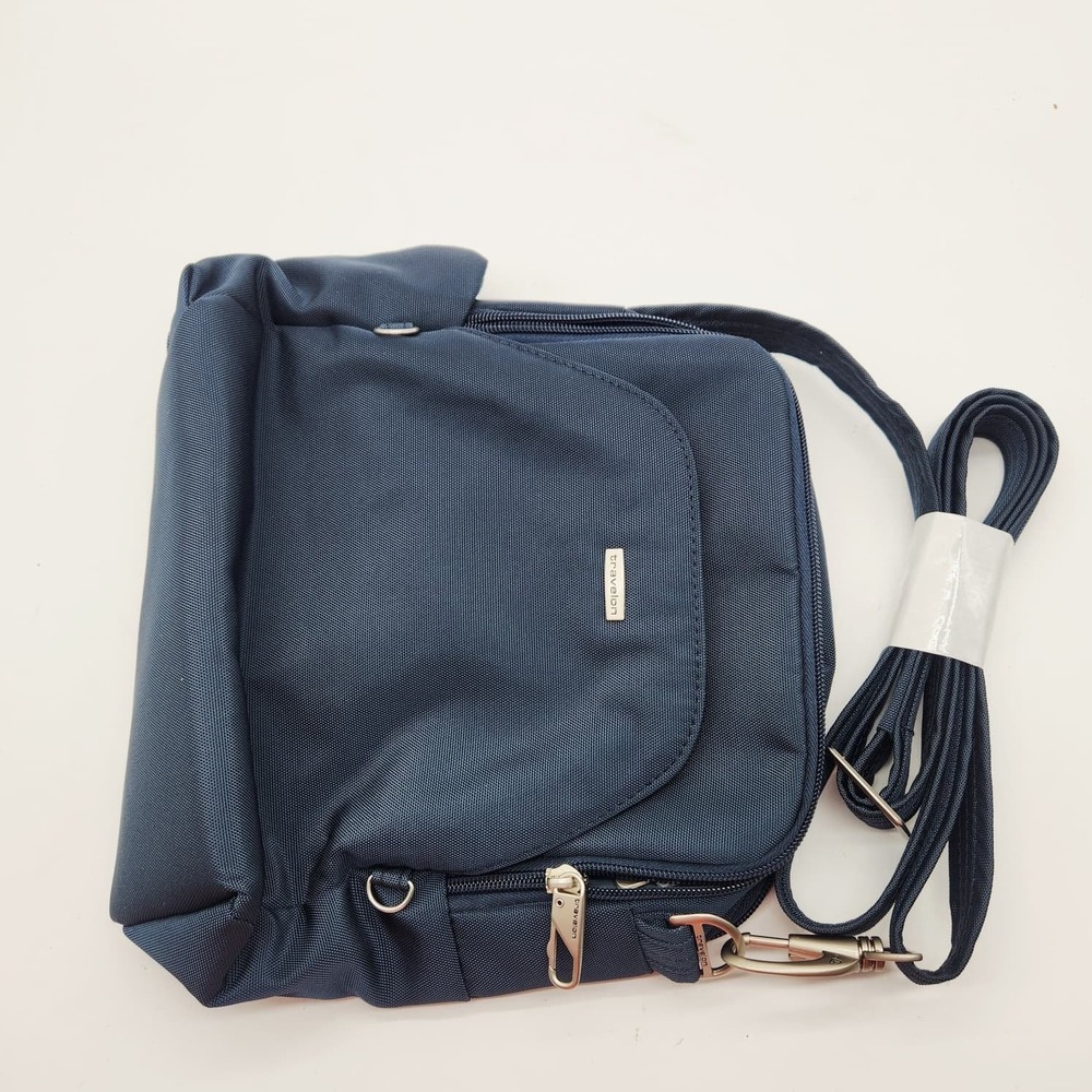 Travelon Anti-Theft Classic Travel Bag Crossbody RFID Locking Navy Blue New - Picture 5 of 11